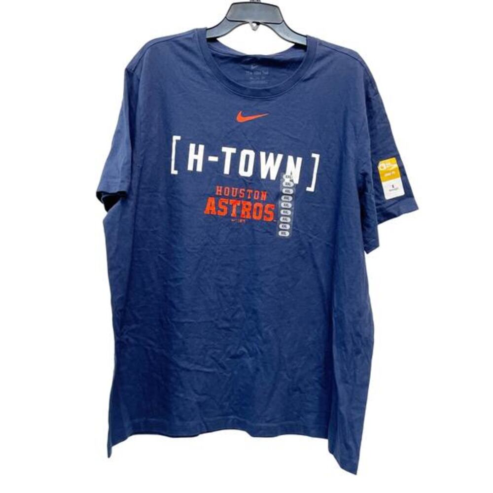 Nike Women's Houston Astros Bracket Team Phrase Graphic T Shirt‎ Blue Size XXL